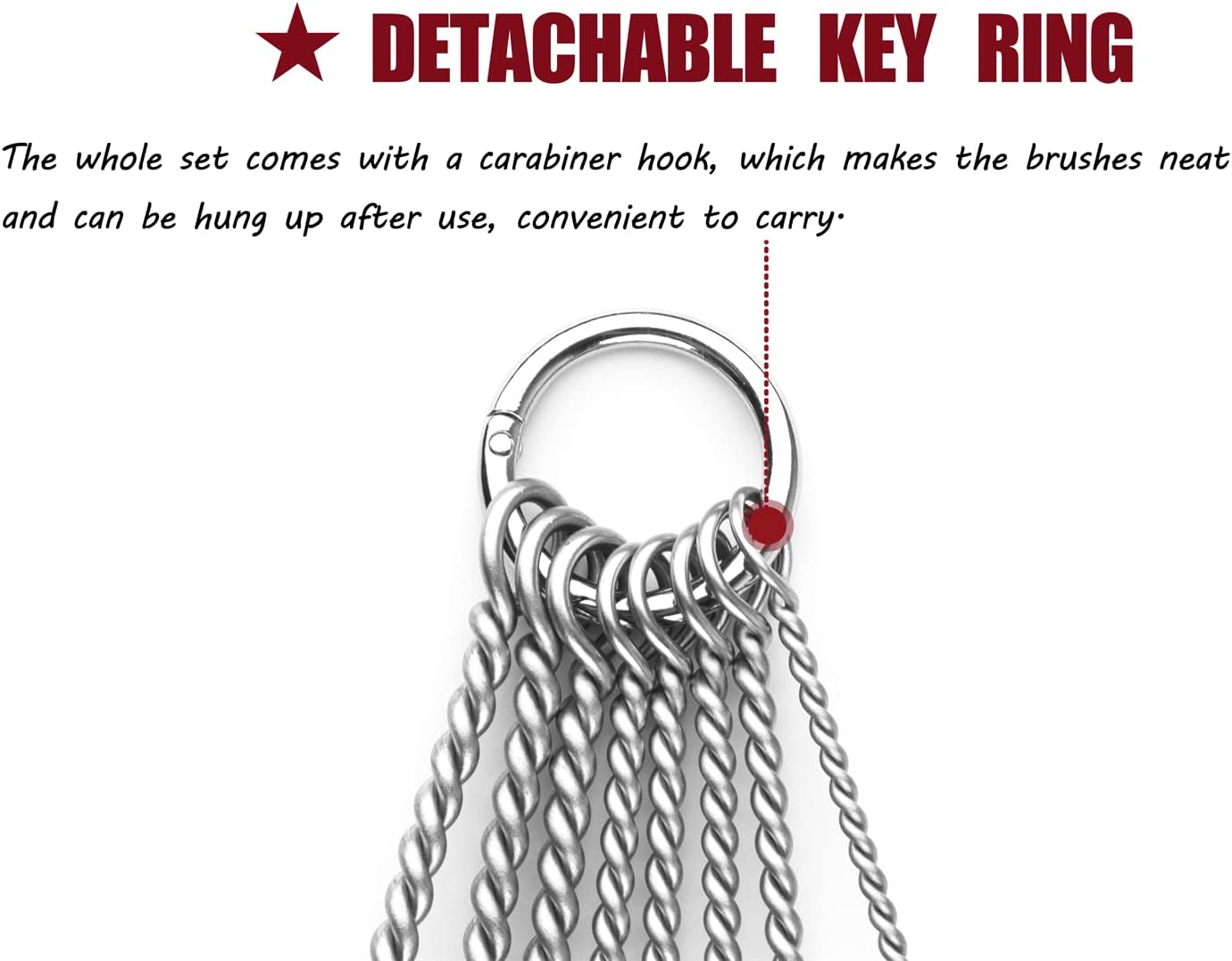 16 Inch Extra Long Pipe Cleaning Brush Set Stainless Steel Bristles, Stainless Steel Pipe Brush Steel Bottle Brush 8 Piece Variety Pack for Auto Parts, Bottles,Tubes, Etc.