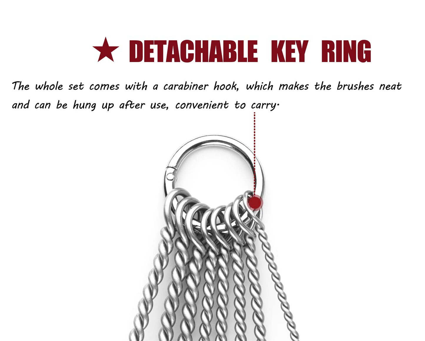 16 Inch Extra Long Pipe Cleaning Brush Set with Brass Bristles, 8 Piece Variety Pack for Auto Parts, Bottles,Tubes, Etc.