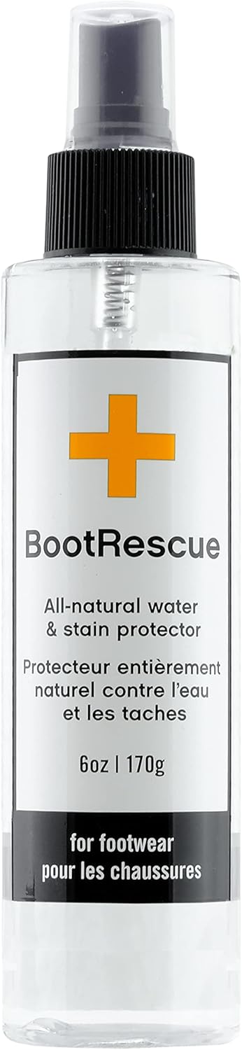 Boot Rescue All-Natural Protector Spray | Premium Waterproof + Stainproof Spray for Leather, Suede & Fabric | Protect Boots, Shoes & Bags | 6oz/170mL