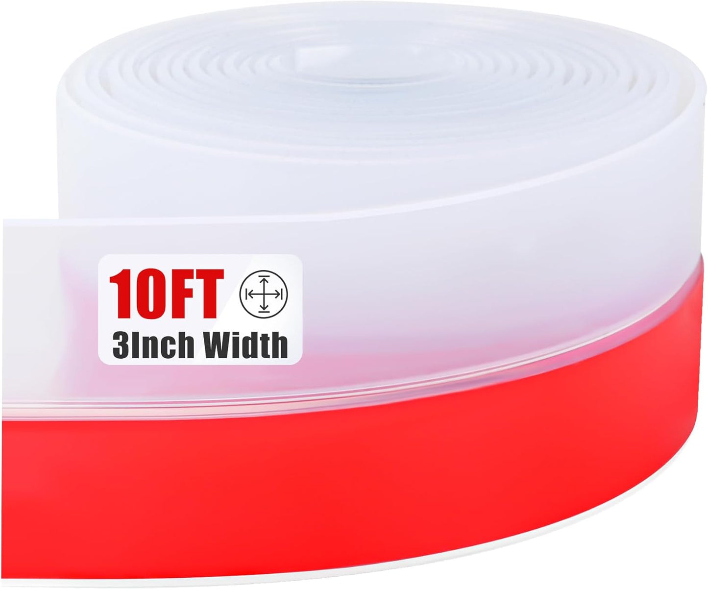 Draft Seal Tape for Doors and Windows 3 in x 10 Ft Silicone Weather Stripping Extra Thick 2mm Door Seal Strip with Strong Adhesive Draft Insulation Stopper Side Seal - Clear