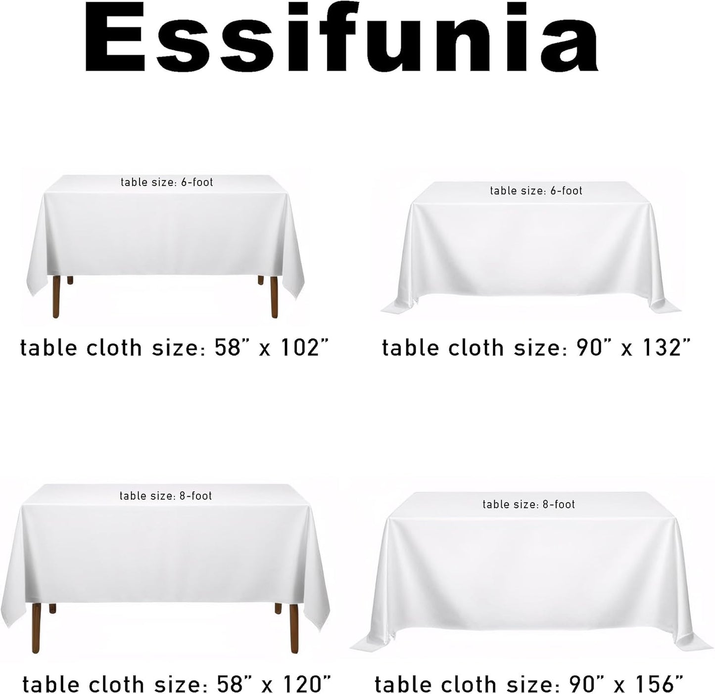 Classic Gingham Buffalo Tablecloth Fabric - Oblong 90x132 Inch Water Proof Checkered Table Cloth for Indoor Outdoor - Table Cover for Birthday, Picnics, BBQs, and Parties