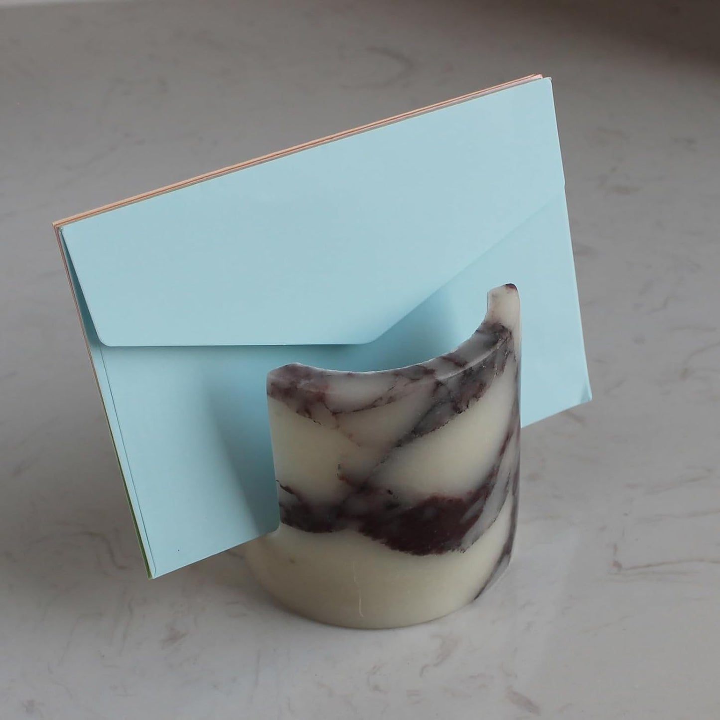 Natural Calacatta Viola Marble Sponge Holder for Kitchen Counter, Drying Rack, Sponge Caddy for Sink Organizer