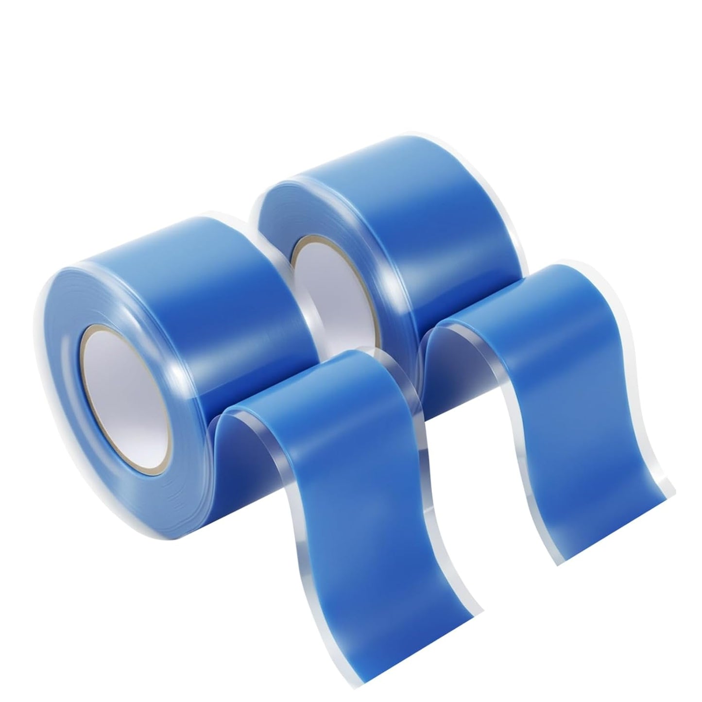 Self Fusing Silicone Tape 2 Rolls 1 in x 10' Blue Waterproof Rescue Tape Rubber Leak Silicone Self-amalgamating Tape for Plumbing, Sealing Pipes, Hose Repair, Outdoor Coax and Tool Fixation