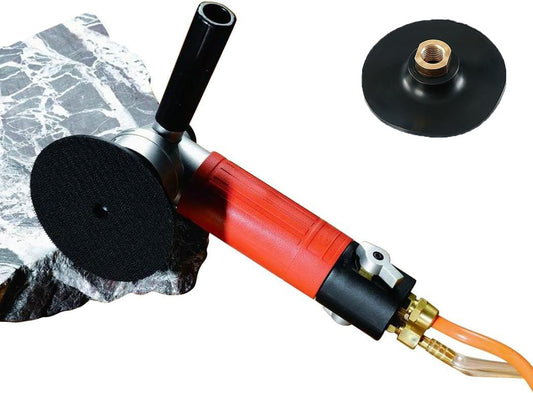 Air Wet Polisher/ Sander 4-Inch Versatile Wet Stone Grinder 4500 Rpm Pneumatic with Front Side Exhaust Great for Polishing Stone and Concrete