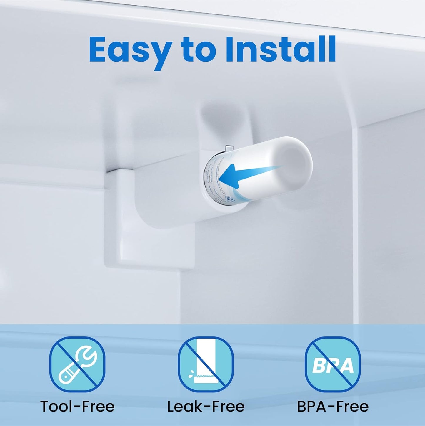 HP005 Replacement for Frigidaire ULTRAWF, Pure Source Ultra, Kenmore 9999, 469999, 46-9999, A0094E28261 Water and Ice, Height 11 inches, 3 Count