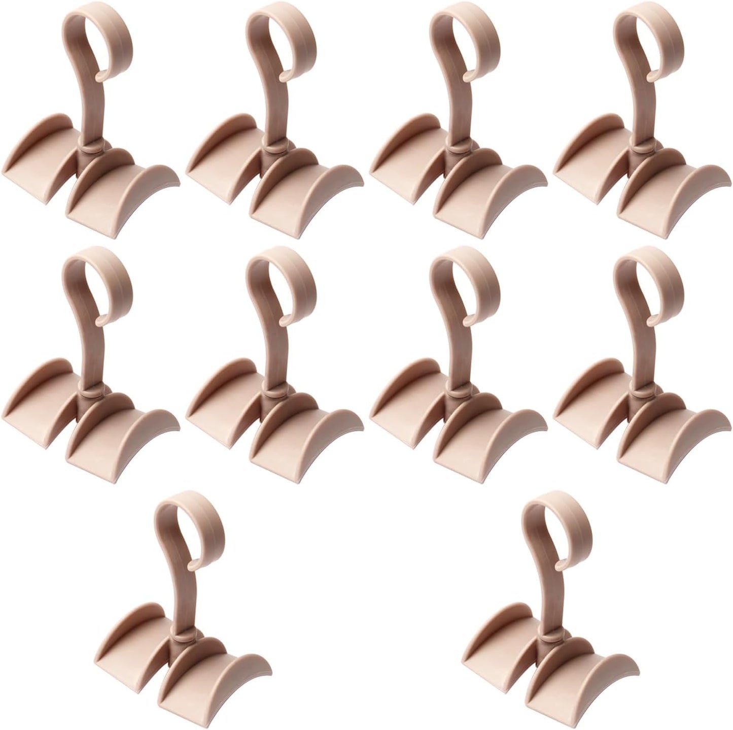 Rotating Belt Hanger 360°Rotatable Organizer 4 Hangers for Drying Towels Bras Clothes Gloves Plastic Laundry Sock Drying Hanger Pink 10Pcs