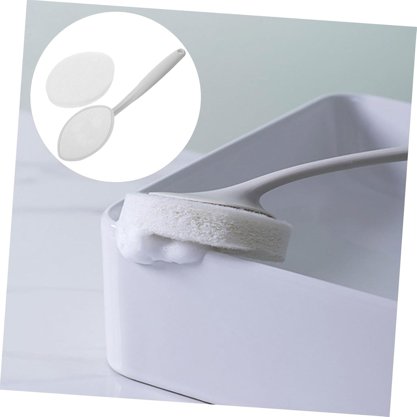 Sponge Brush Cleaning Tool for Bathroom Kitchen Durable Descaling Scrubber Lightweight Portable Suitable for Home Restaurant Hotel Use Gray