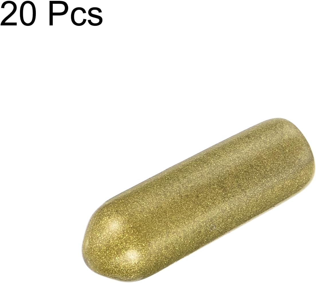 uxcell 20pcs Rubber End Caps 4.5mm ID Vinyl Round Tube Bolt Cap Cover Thread Protectors Gold
