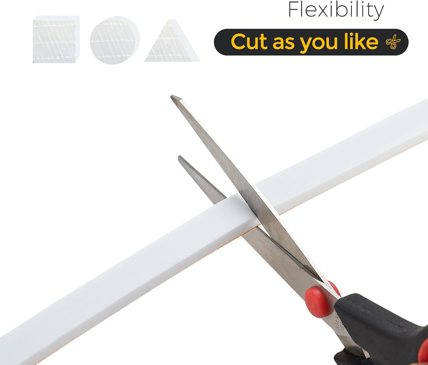 16 Feet Weather Stripping Door Seal, 1" Wide X 3/4" Thick Door Seal Strip High Density Foam Tape Adhesive Strip for Door Soundproofing,Window Insulation (1" x 3/4" x 16FT,White)