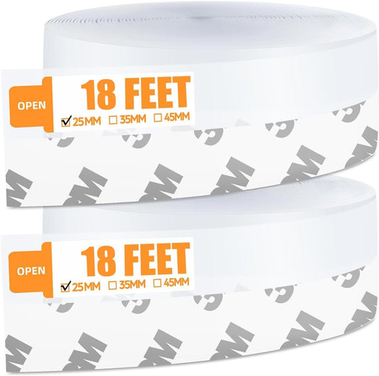 36 Ft Door Weather Stripping Door Seal Strip Tape,Silicone Door Draft Stopper,Self Adhesive Shower Door Bottom Seal and Door Insulation Strip for Door Frame Windows and Glass Gaps (Transparent, 25mm)