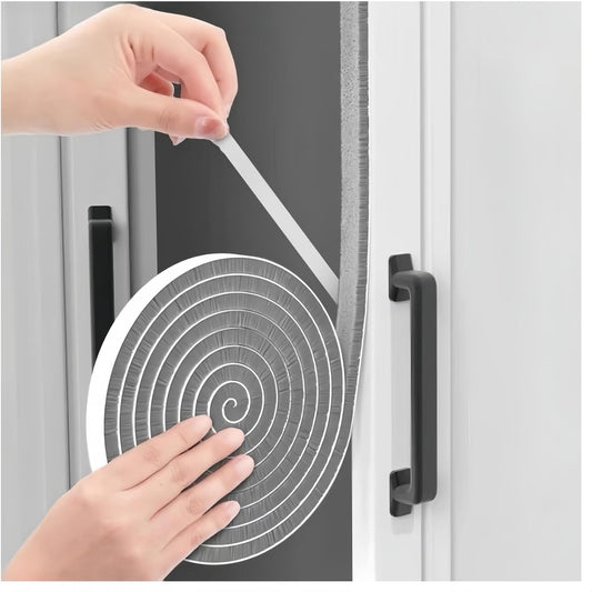 33 Ft Self-Adhesive Weather Stripping Door Seal Strip for Door Window, 0.35" Wide x 0.35" Thick, Gray