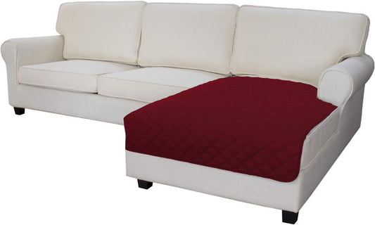 Easy-Going Sectional Couch Covers for Dogs L Shape Sofa Cover Reversible Sofa Slipcover Chaise Lounge Cover Furniture Protector Cover for Pets Dog Cat (42 x 68 inches, Christmas Red/Christmas Red)