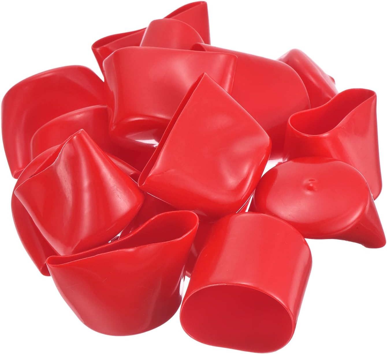 uxcell 20pcs Rubber End Caps 49mm ID Vinyl Round Tube Bolt Cap Cover Thread Protectors Red