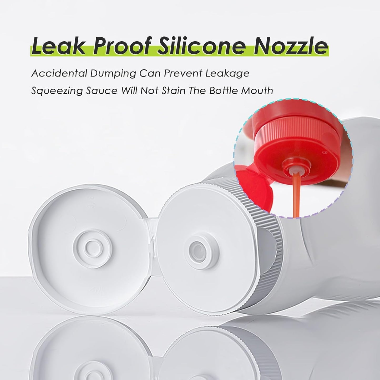 Condiment Squeeze Bottles for Ketchup Hot Sauce Liquids Oil with Caps for Condensed Milk and Mustard Salad Dispenser Clear Plastic Bottles Dressing Container LDPE