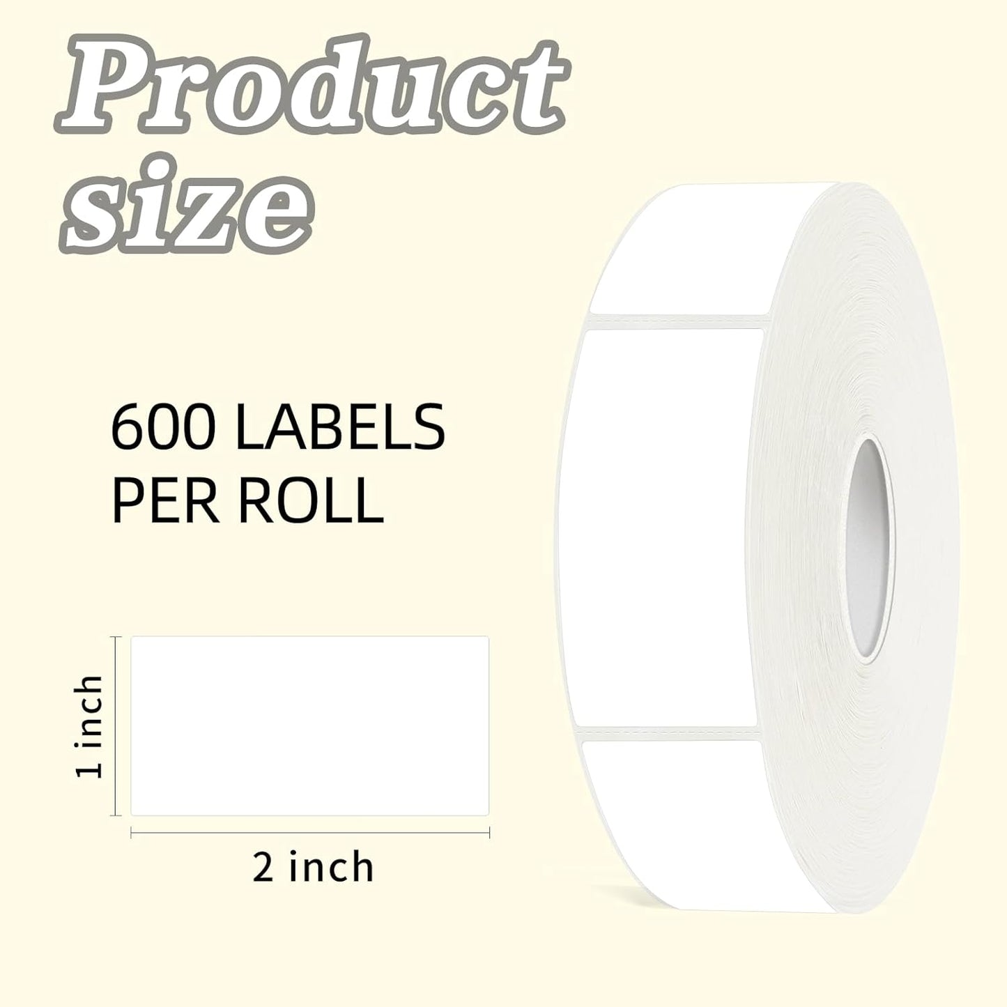 600 Blank Removable Freezer Labels Water Oil Resistant with Perforation Line for Food Containers Jars Pantry Organization (Ink Quick-Dry，1” x 2”)
