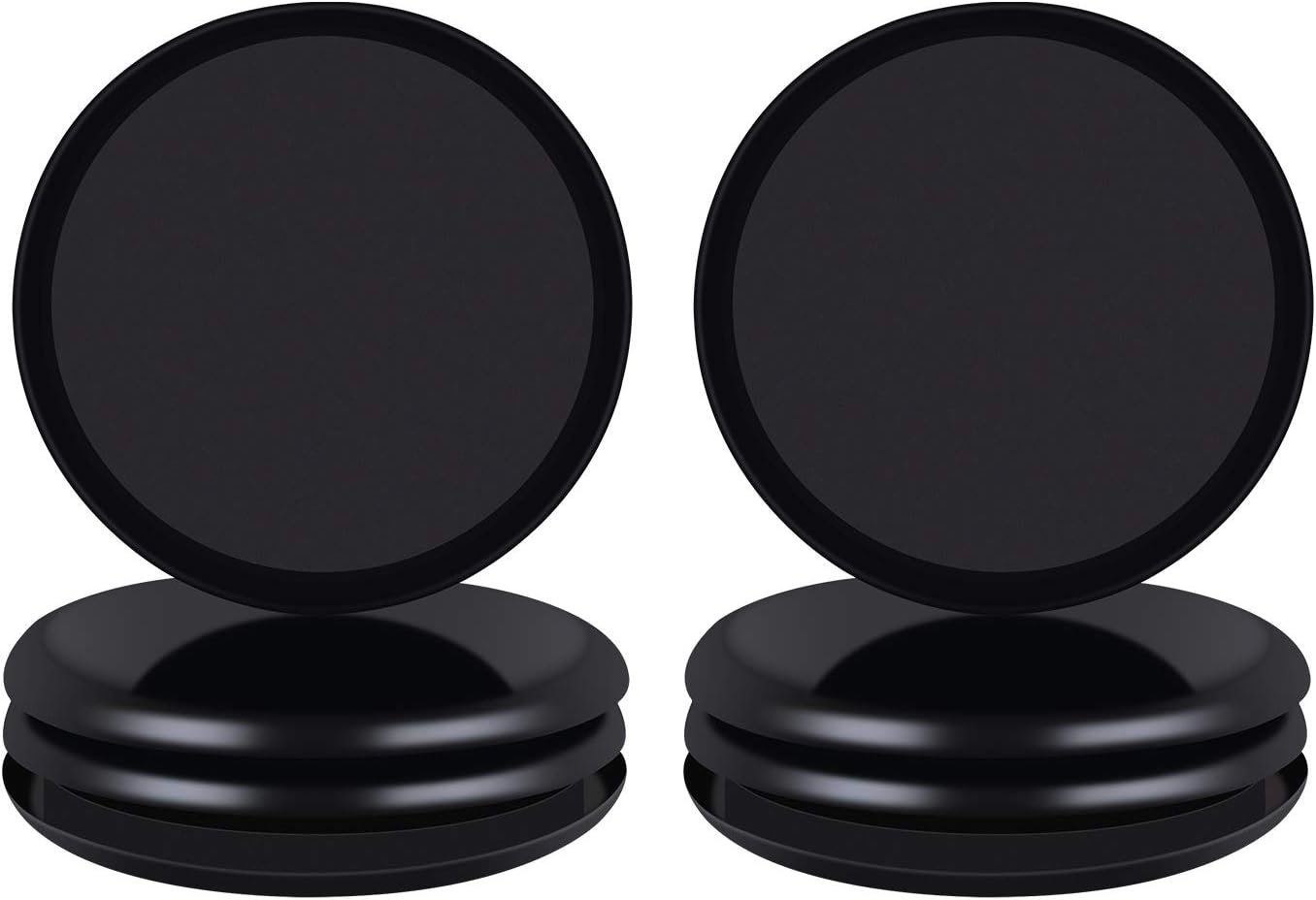 Ezprotekt 8 Pack Reusable Large Furniture Movers Sliders for Carpet, 5" Round Furniture Moving Pads, Carpet Sliders for Heavy Duty Sofa Bed Couch Fridge, Move Items Easily and Quickly (Black)