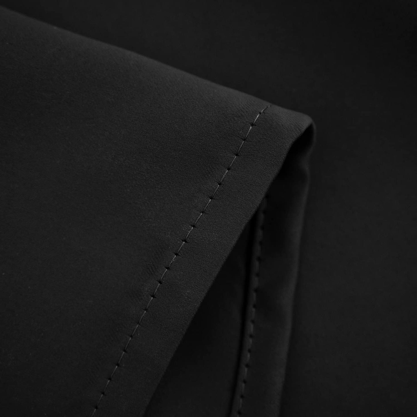 Pickluc Black Cafe Curtain (Half Window Curtain) 36 Inches Length, Rod Pocket Small Kitchen Curtain, Short Blackout Curtain for Small Window, 30" Wide and 36" Long, 2 Panels