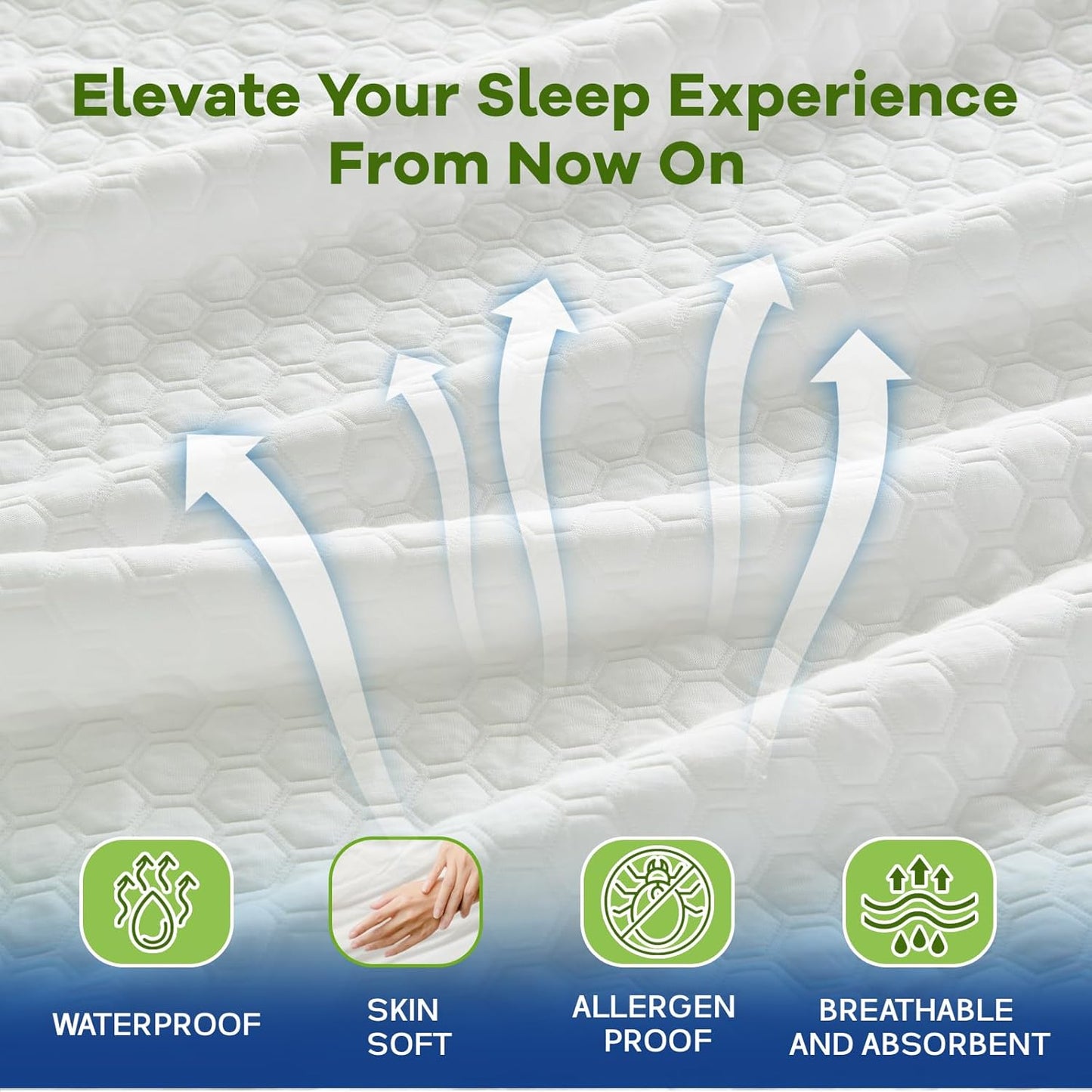 Luxury King Size Tencel Waterproof Mattress Protector Deep Pocket - Premium Cooling Bed Cover Pad - Hypoallergenic & Allergy-Friendly - Oeko-Tex Certified - Ultra Soft & Breathable