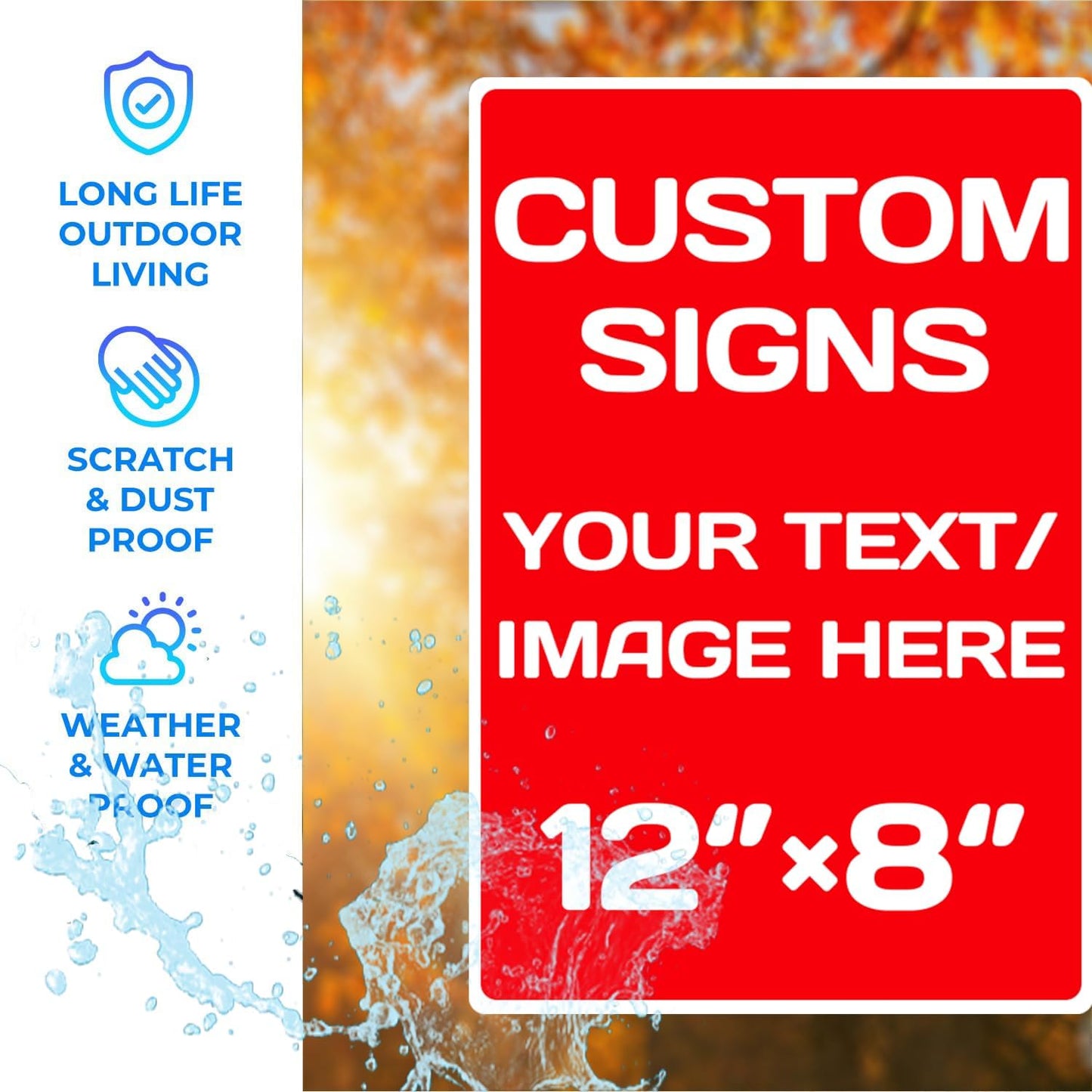 custom company signs,Aluminum Weatherproof Metal Sign Multiple Sizes Custom Personalized Text And picture Here,hazard sign,garden sign,custom door sign,Customised business signs