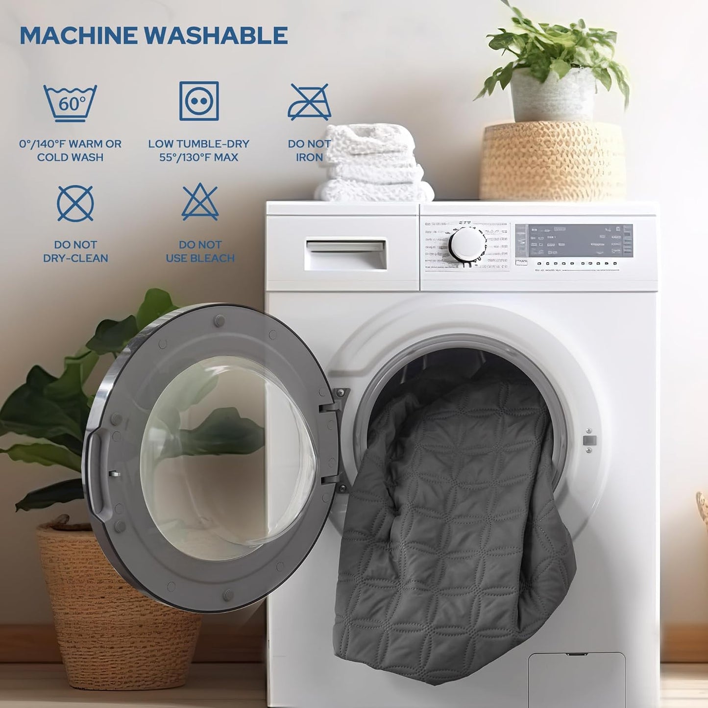 BEDLORE Waterproof Mattress Protector, Noiseless King Size Mattress Pad with Deep Pocket Fitted Up to 6-18 inches, Soft Breathable Dirt-Proof Bed Mattress Cover Washable for Bedroom, Hotel (Gray)