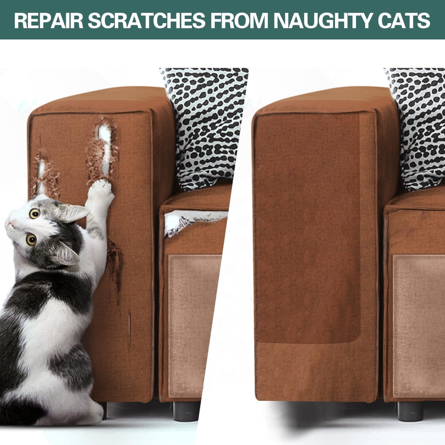 Azobur Couch Patch Repair Fabric,Microfiber Fabric, Self-Adhesive, for Sofa Repair and Upholstery, 2 Pieces, 9.5 x 11 inches (Black)