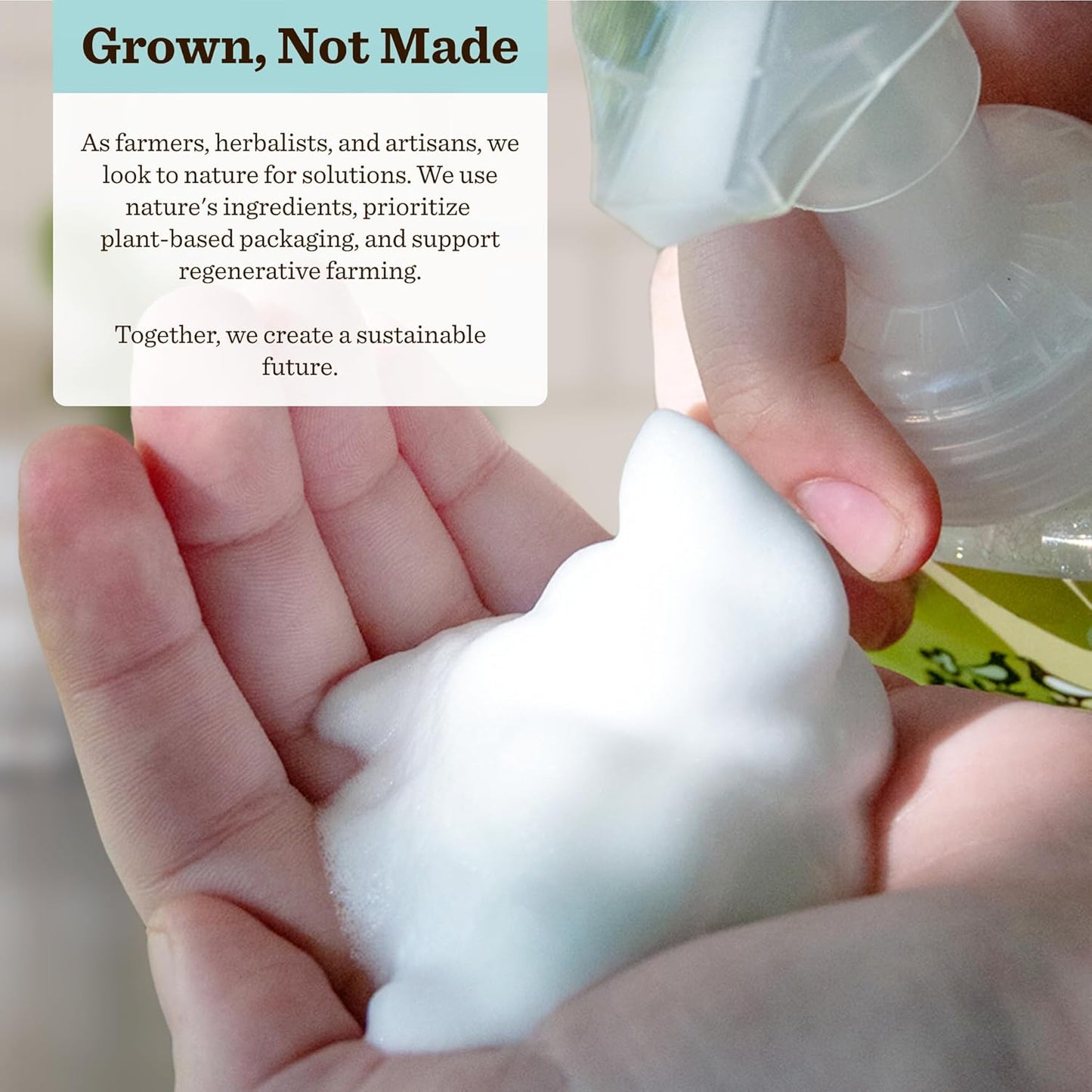 Moon Valley Herbal Foaming Hand Soap, Mint Lavender Two Pack, Vegan, Recyclable Bottle