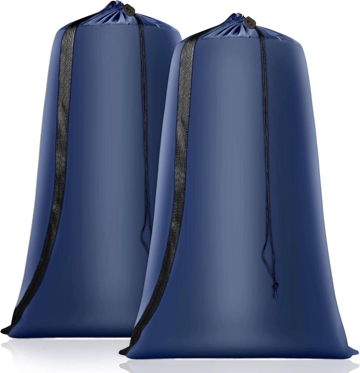 Heavy Duty Laundry Bag 2 Pack XL Nylon Laundry Bags with Straps, Washable Large Dirty Clothes Organizer with Drawstring Closure, Travel Washing Bag Fit a Laundry Hamper or Basket