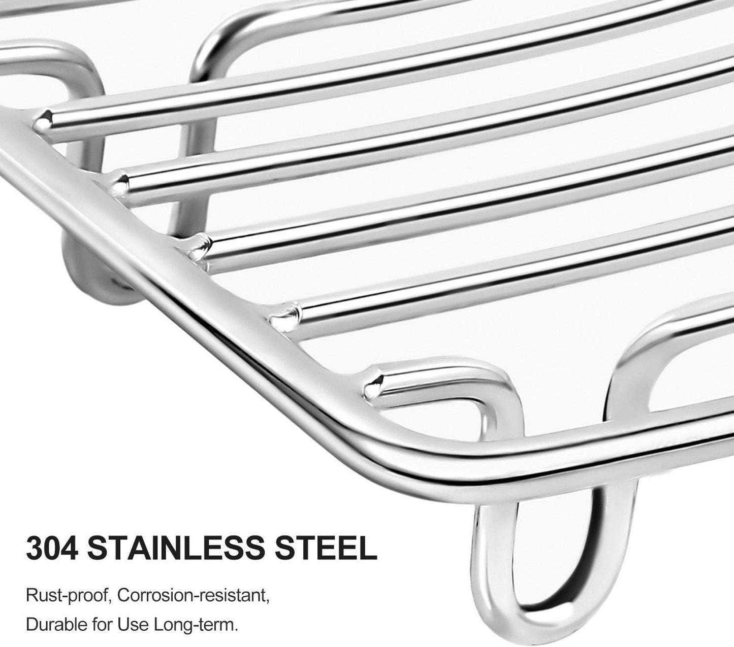 Bar Soap Dish Holder for Shower Bathroom Stainless Steel Rust Proof Self Draining, Chrome-1 Pack