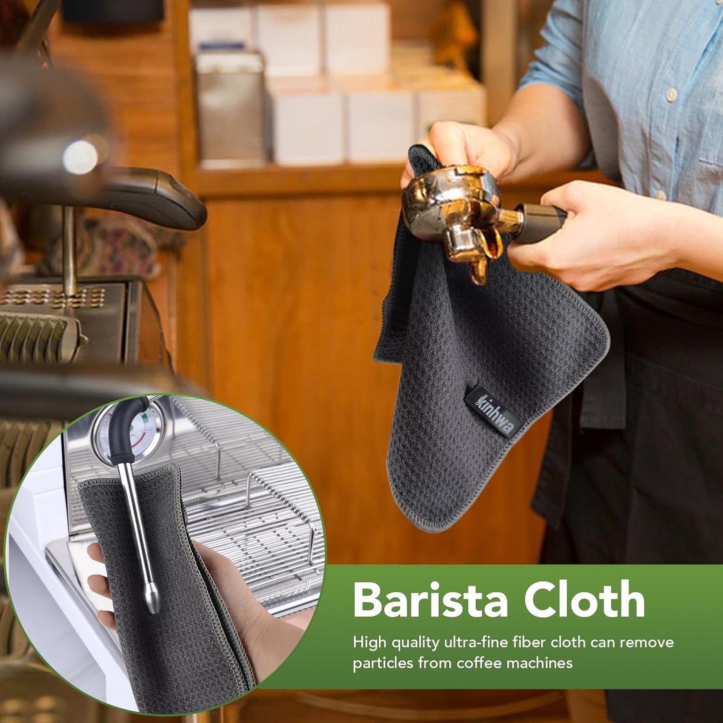 KinHwa Dish Cloths for Washing Dishes Kitchen Towels Microfiber Dish Towels for Kitchen Dish Towels Absorbent 8inch x 8inch 6 Pack (Gray, 8in x 8in)