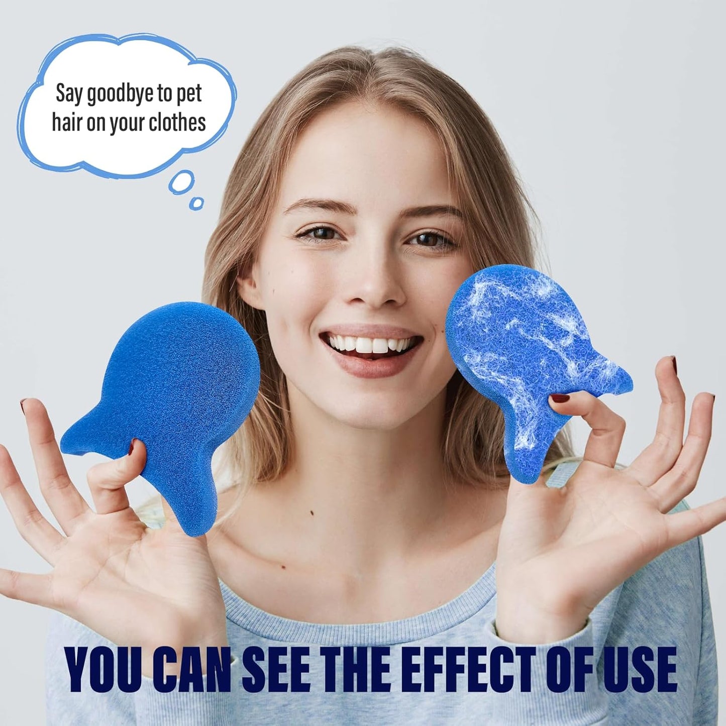 Pet Hair Remover for Laundry, Reusable Dog & Cat Hair Remover Tool, Effectively Removes Pet Hair, Lint and Dander from Bedding and Clothing, Suitable for Washing Machines, Dryers 4PCS