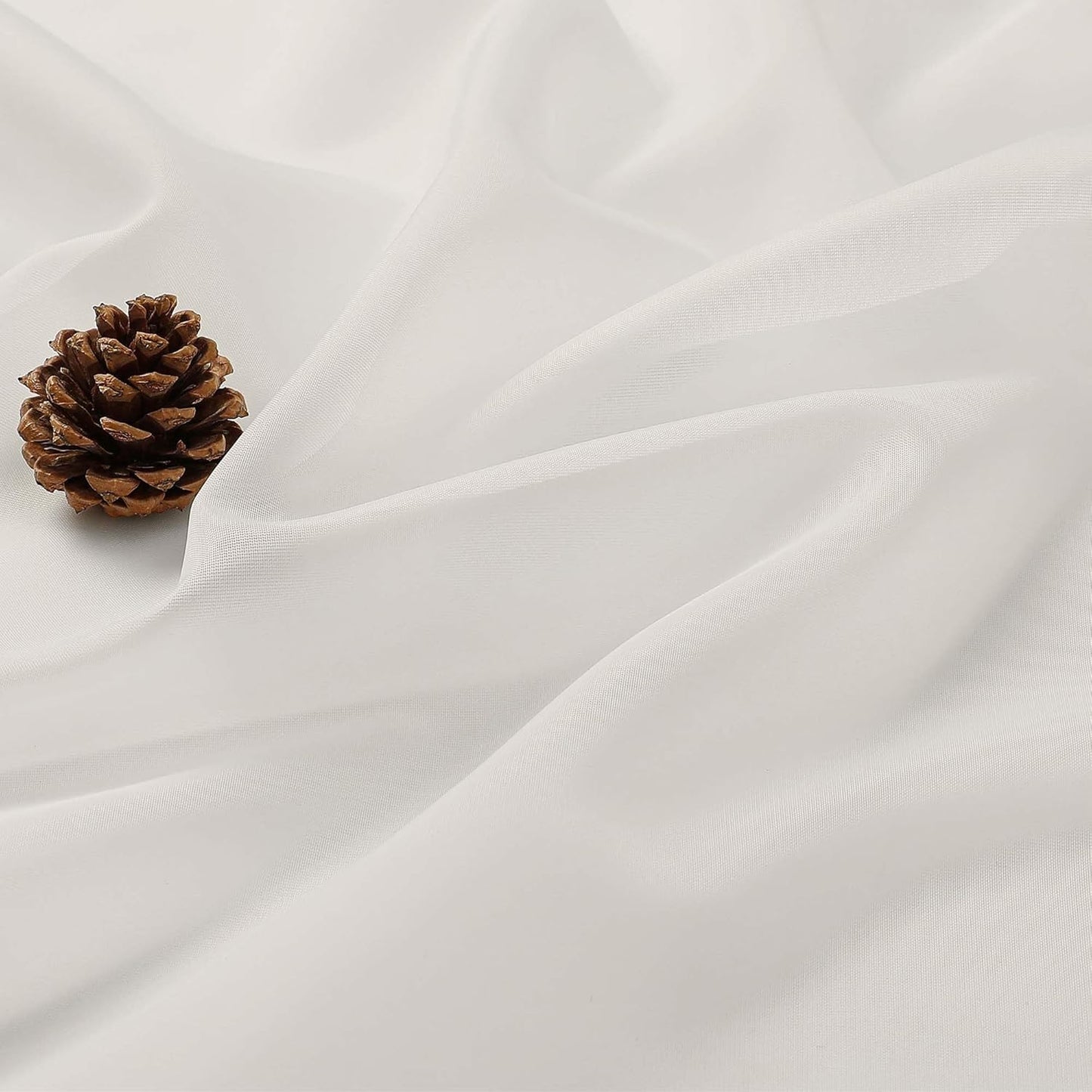 Chyhomenyc Ivory Sheer Curtains 78 Inches Long 2 Panels Set for Living Room, Light Filtering Voile Lightweight Bedroom Curtains, Rod Pocket Solid Window Treatment Drapes, Each 42W x 78L