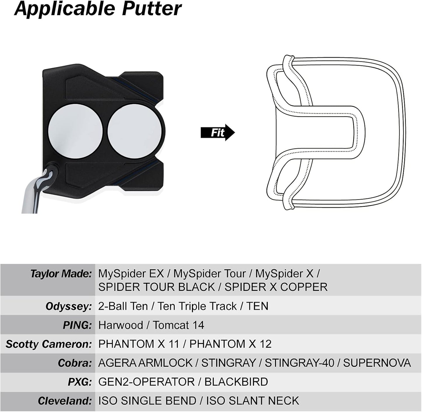 Big Teeth Golf Cover USA Stripe and Star Headcover Covers, Driver Fairway Wood Hybrid Headcovers Fits Blade Mallet Putter Iron and Woods with Magnetic Club Protector Pu Leather Golf Accessories