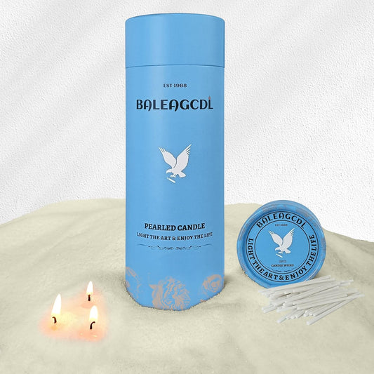 Unscented Light Green Pearled Candle 18oz Luxury Sand Candle Granulated Wax - 30 Cotton Wicks – Wax for Candle Making Decorative Candles Smooth and Clean Burning Lasts up to 120 Hours