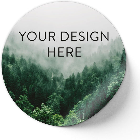 100 Custom Vinyl Stickers - Upload Your own Image, Text, Design, Logo - Personalized Logo Labels for Handmade, Packaging, Bottle, Jars, Candle, Brand Stickers (Foggy Valley, 4x4)