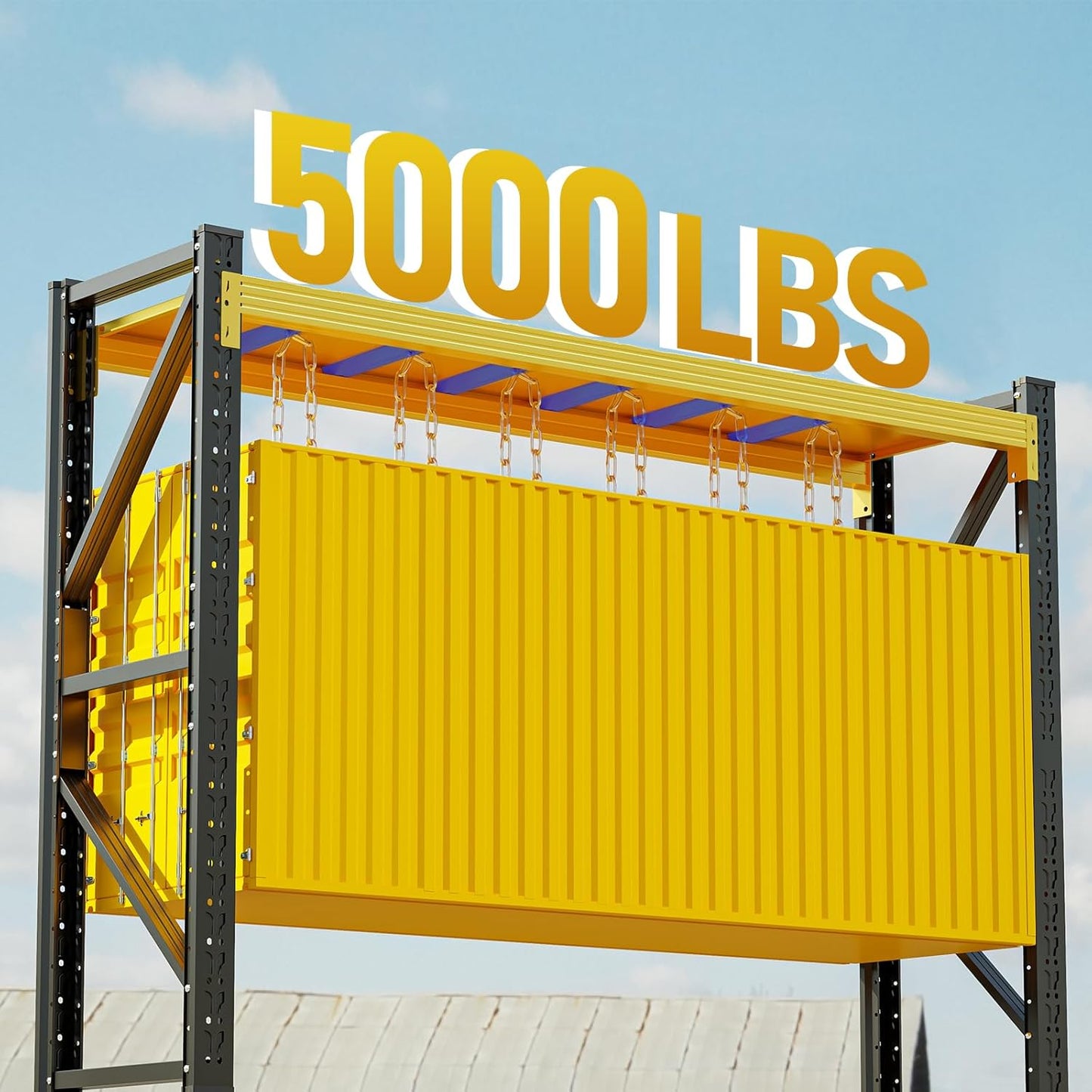 60" W Storage Shelves Heavy Duty, 4 Tier Metal Garage Shelving Units, 5000LBS Heavy Duty Adjustable Shelf, Garage Storage Rack, Industrial Shelving for Shop, Warehouse,60" W x 24" D x 79" H