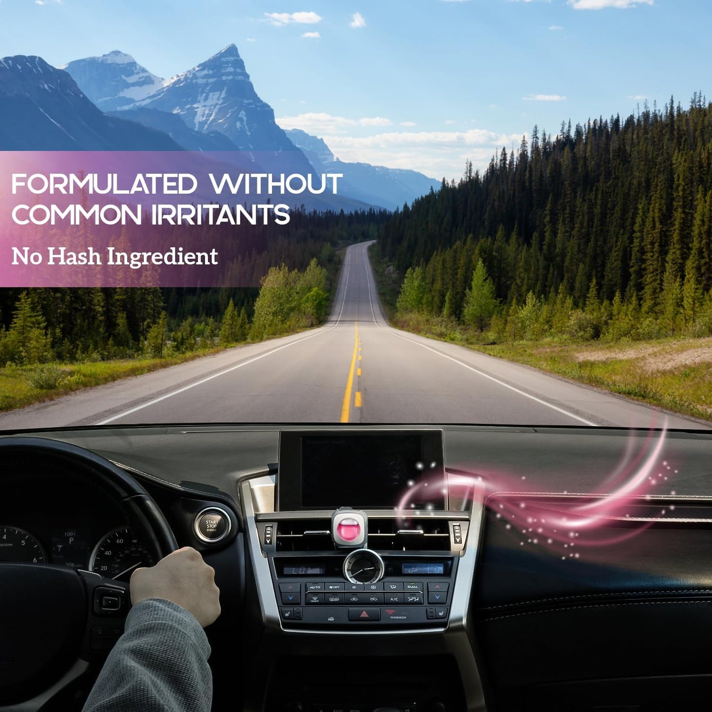 Air Jungles Honey Peach Scent Car Air Freshener Clip, 6 Vent Clips, 4ml Each, Long Lasting Air Freshener, Up to 180 Days Car Refresher Odor Eliminator