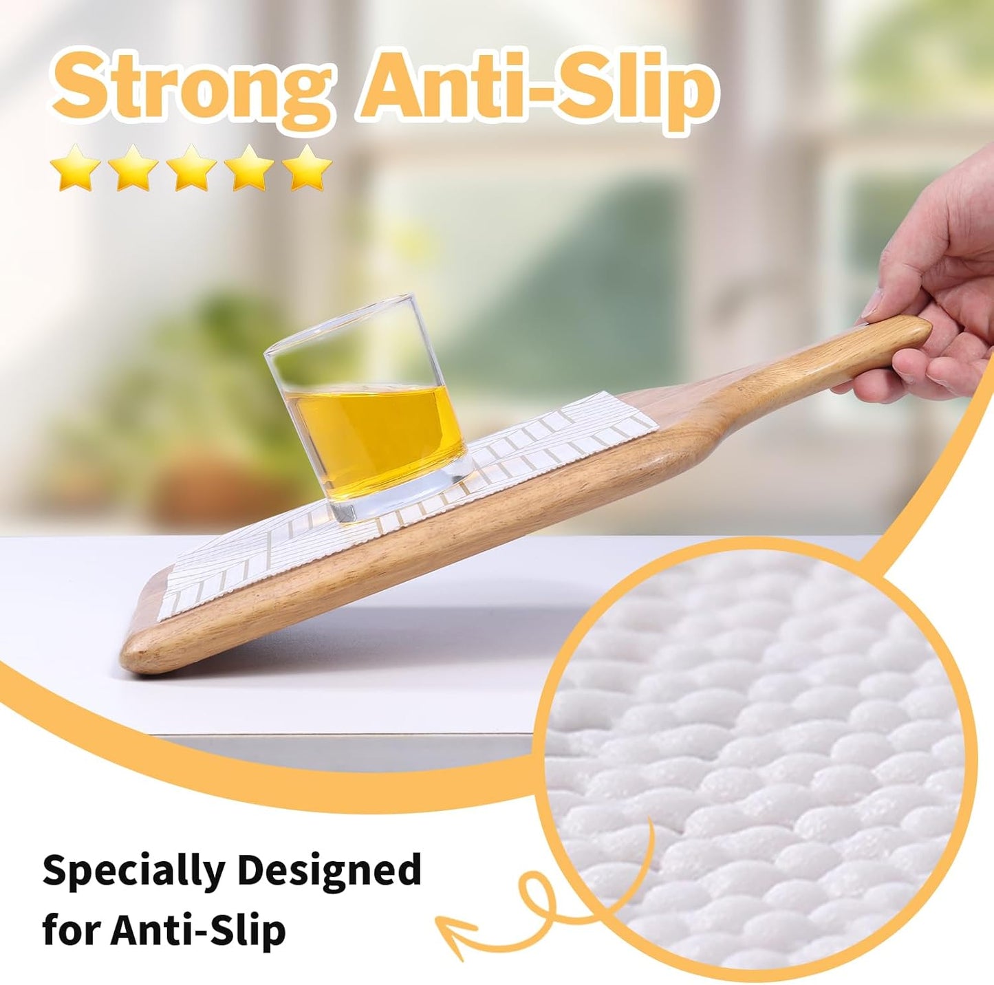 Shelf Liners for Kitchen Cabinets Non Adhesive Shelf Liner Paper Non-Slip Thickened Drawer Liner Easy to Clean for Tool Box Refrigerator with Knife and Tape Measure, Gold Geometric, 17.3 x 236.2 in