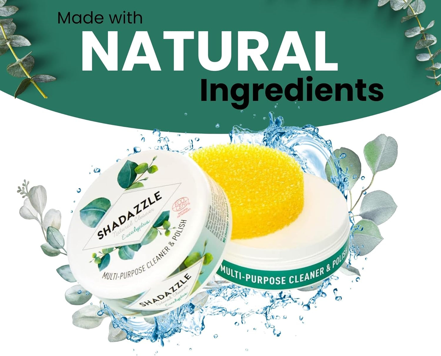 Shadazzle Natural All Purpose Cleaner and Polish – Eco friendly Multi-purpose Cleaning Product (2 Pack, Eucalyptus)