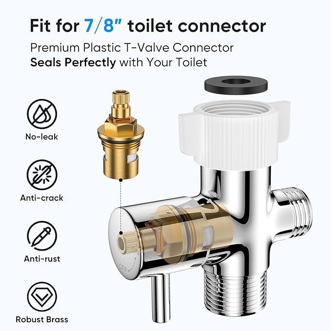 Arofa Handheld Bidet Sprayer for Toilet - 3 Pack Bidets Faucet for Existing Toilets Cloth Diaper Jet Sprayer, Stainless Steel Muslim Shower with Bidet Hose for Feminine Wash