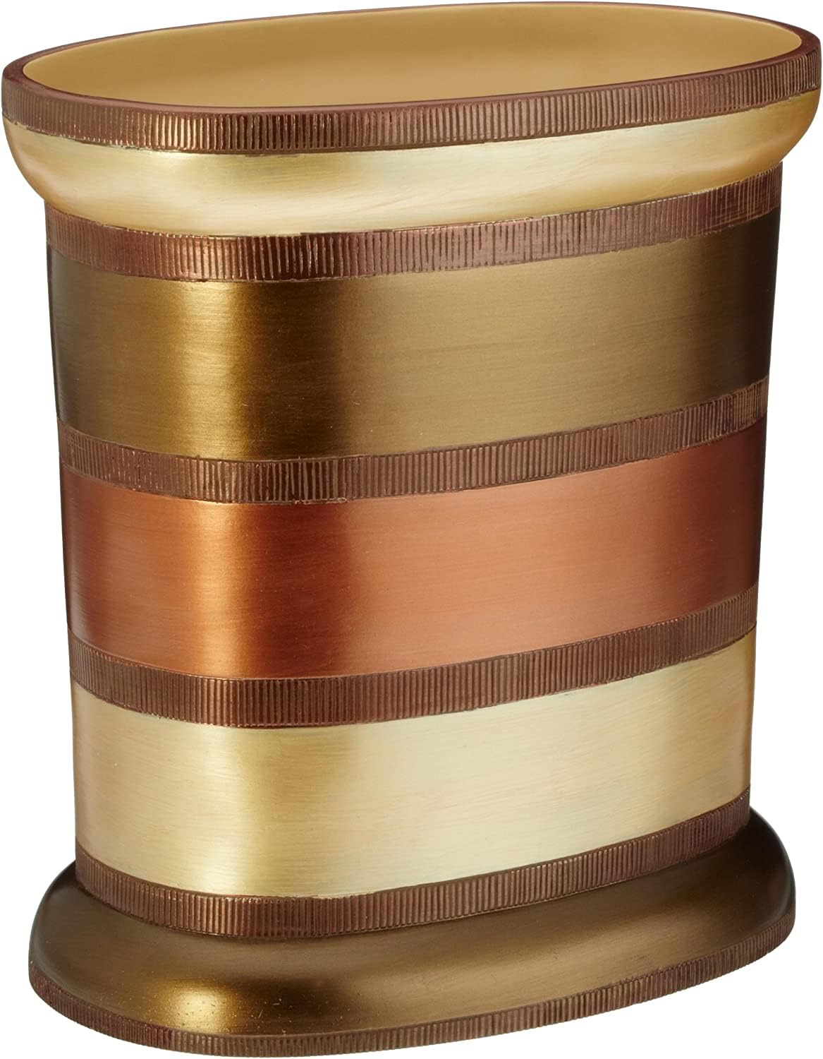 Zahari Home Decorative Trash Can for Bathroom, Office & Bedroom - 2.1 Gallons Stylish & Small Trash Can for Dorms, Desktop & Restroom - Chic Waste Basket for Compact Spaces, Contempo