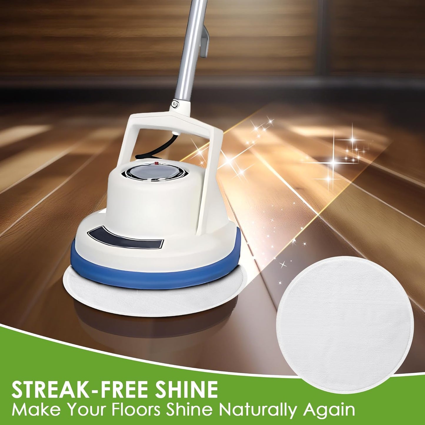 3 Pack 12" Floor Machine Pads Compatible with Oreck Commercial 550MC 437.056 Orbiter Scrubber Machine, Microfiber Carpet Bonnet, Floor Buffer Pad for Deep Cleaning (Stripper & Bonnet & Buffer)