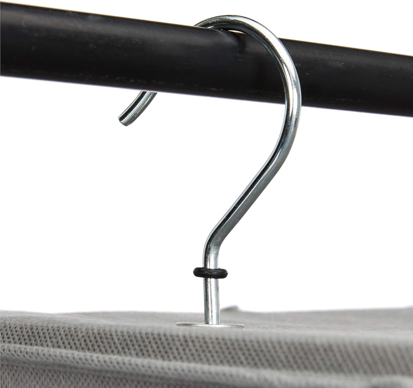 Amazon Basics 6-Tier Hanging Closet Shelf Organizer With Pockets, 8.5" D x 12" W x 9" H, Grey