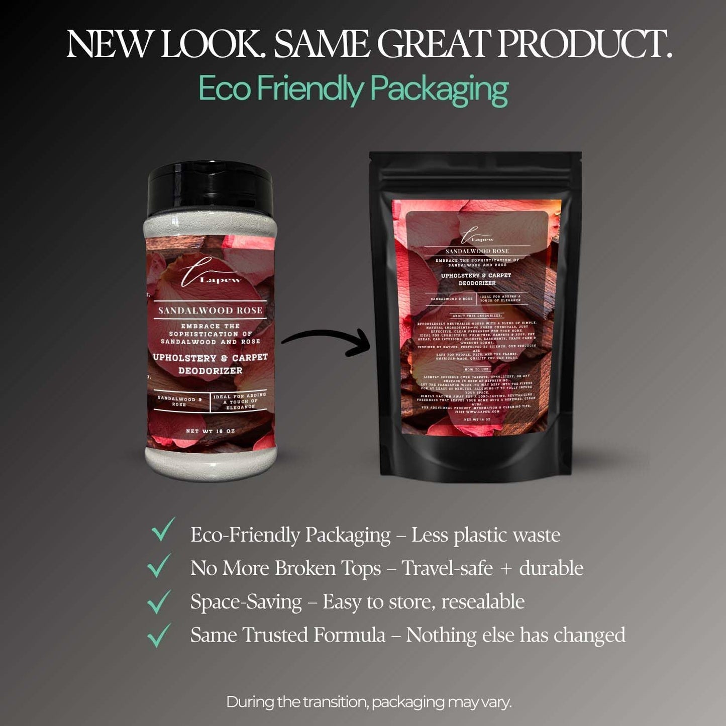 Sandalwood Rose Carpet Freshener Powder: Powerful Odor Eliminator for Home, Upholstery Deodorizer, Carpet Deodorizer, Pet Urine, Cat Litter Box - Sandalwood Rose Fragrance.