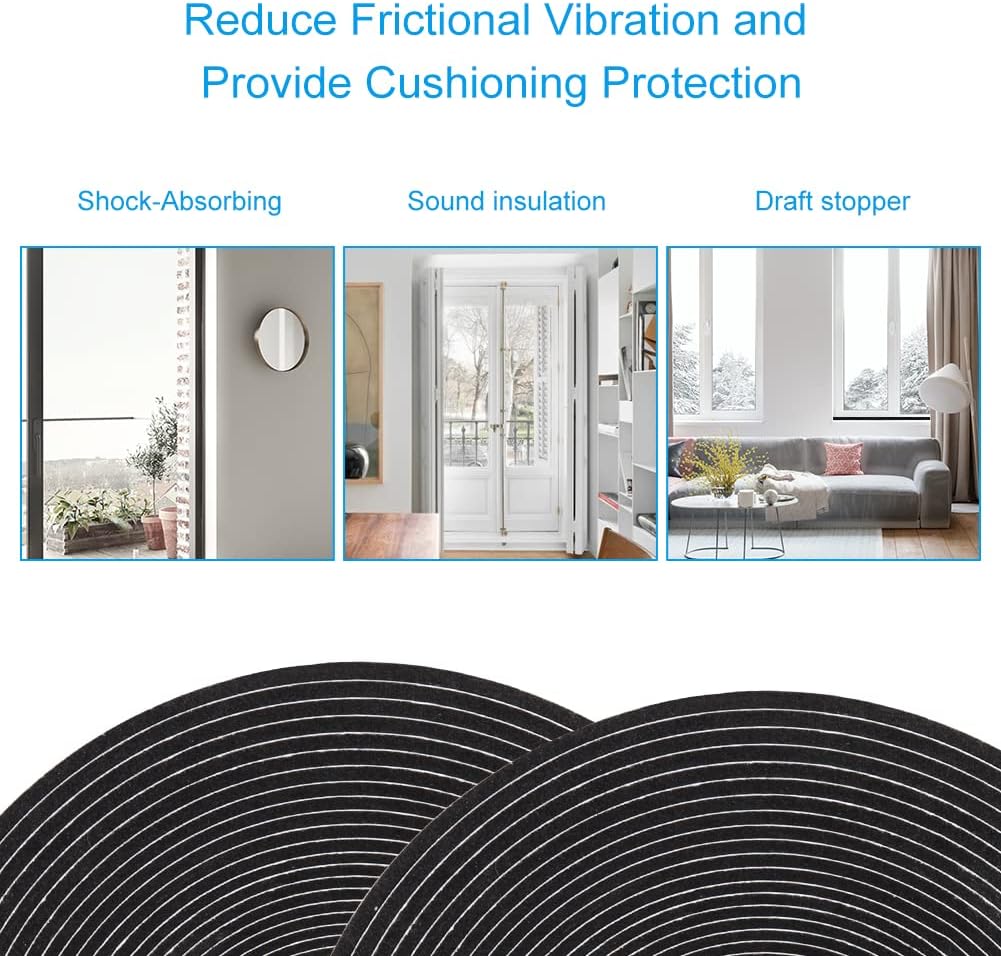 Seal Foam Tape,1/4 Inch W x 1/16 Inch T Weather Stripping for Door and Window,High Density Single Sided Closed Cell Door Insulation Weather Strip,3 Rolls Total 64FT Long