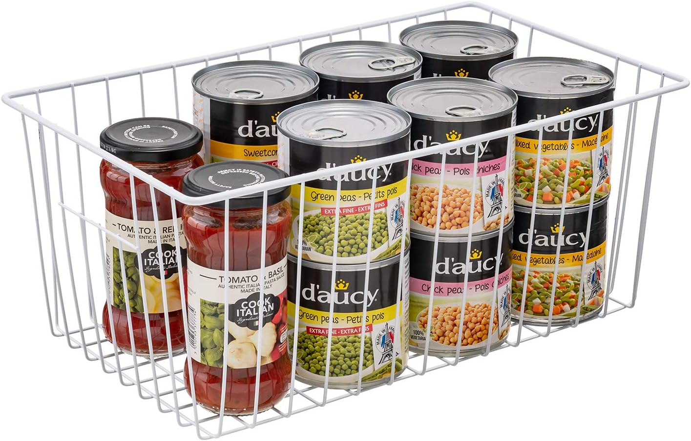 16inch Upright Freezer Organizer Baskets for 13-14,16-21 cu.ft Standup Freezer, Settle freezer chaos and reduce food waste effectively, Durable, Fully Use Space, Improve Air Circulate,Pack 4