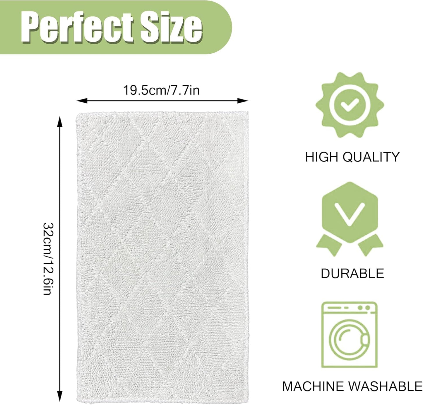 Light 'N' Easy Steam Mop Pads Replacement Reusable for S3601 S3101 S7326 7688ANB 7688ANW Floor Microfiber Cleaning Cloths(8 Pack)