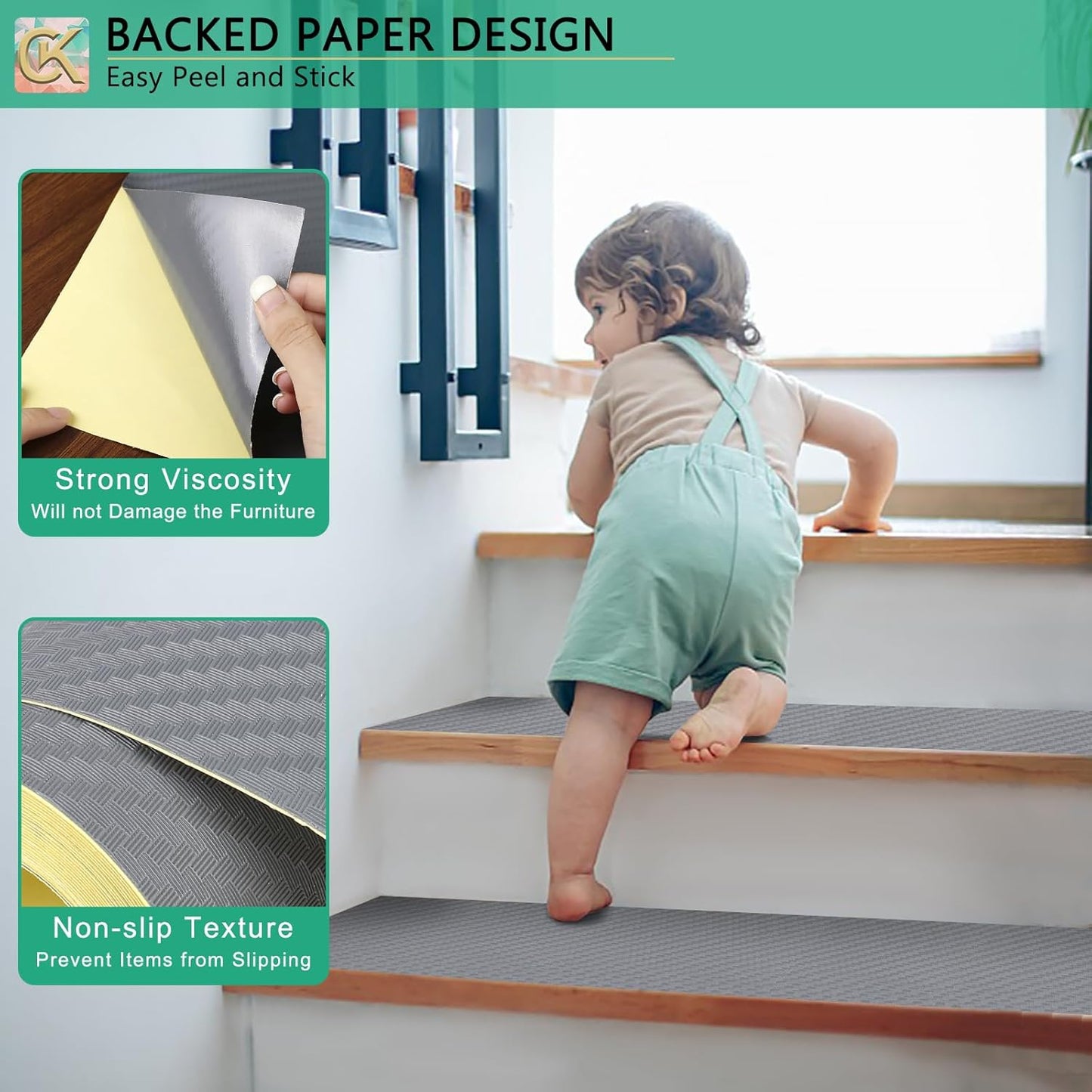 Self-Adhesive Shelf Liner Kitchen Liner, Waterproof Backed Paper Easy Peel and Stick Contact Liner Without Residue for Decor Your Desk Surface, Kitchen Countertops (Silver, 11.8 x 236.2 inches)