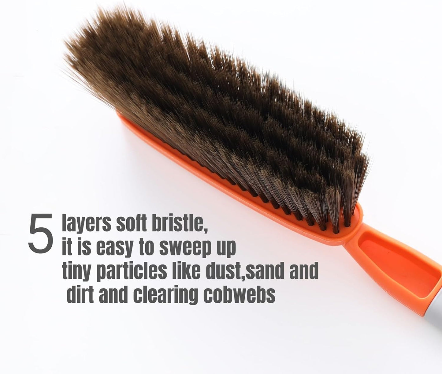 3 Pack 15" Soft Bristle Bed & Counter Cleaning Brush, Dusting & Crumb Debris Sweeping Brush, Comfortable for Car, Bed, Couch, Desk, Sofa, Furniture & Clothes, Small Particles & Hair Remover