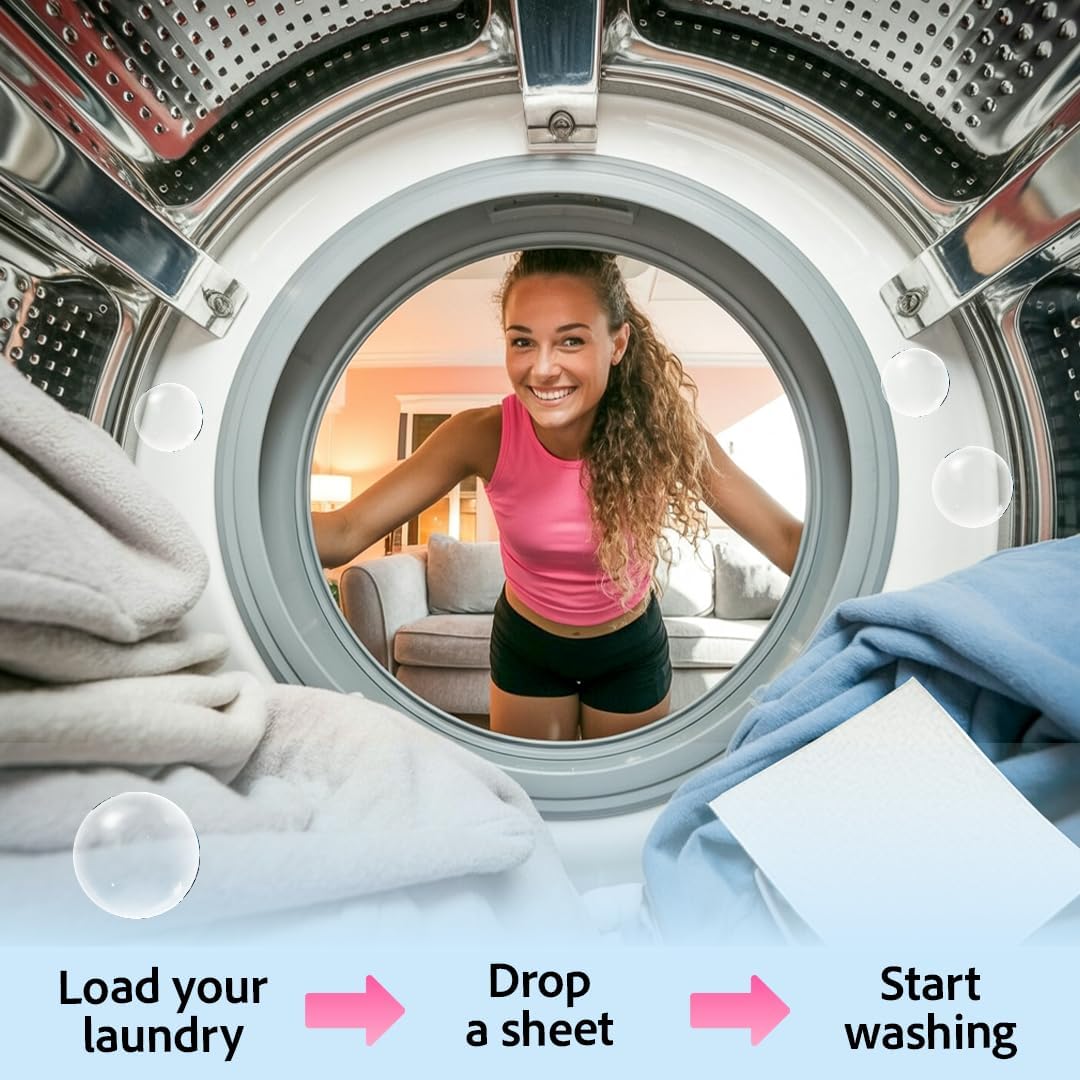 Laundry Detergent Sheets | Clothes Detergent Laundry Soap Sheets for Travel - Mess-Free, Ultra Concentrated, Recyclable Packaging, Stain Fighting - Refreshing Mist Scent, 60 Count