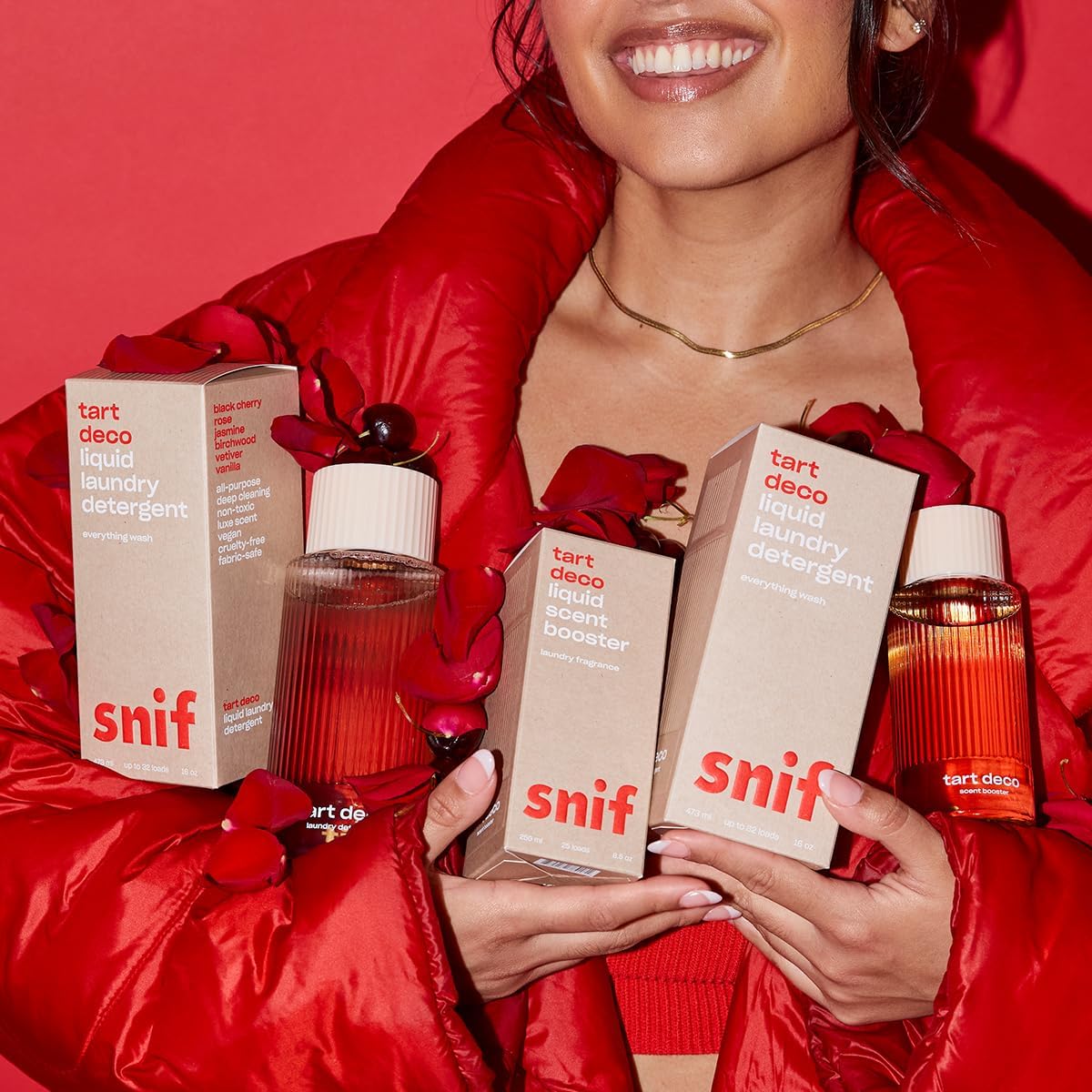 Snif Tart Deco Scent Booster, Juicy, Sophisticated Cherry Scent, 25 Loads, Non-Irritating to Skin, Clean, Non-Toxic, Vegan, Cruelty Free, 8.5oz